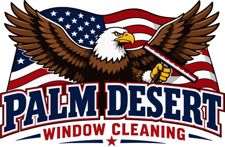 Palm Desert Window Cleaning eagle and squeegee logo